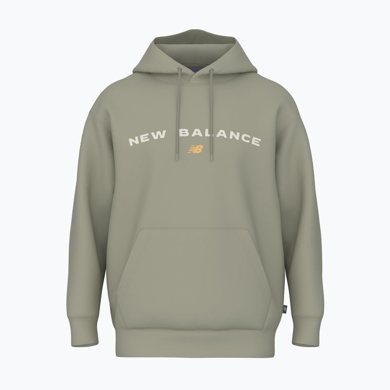 Мъжки New Balance Reimagine Fleece Hraphic Hoody olivine суитшърт