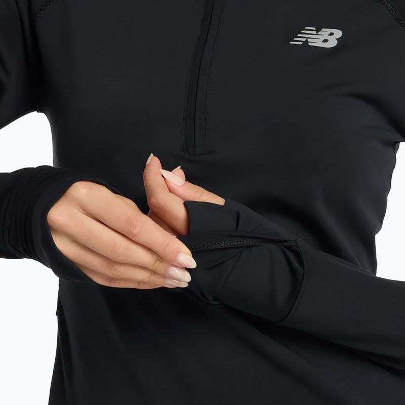 Дамски суитшърт за бягане New Balance Harmony Half Zip black 5