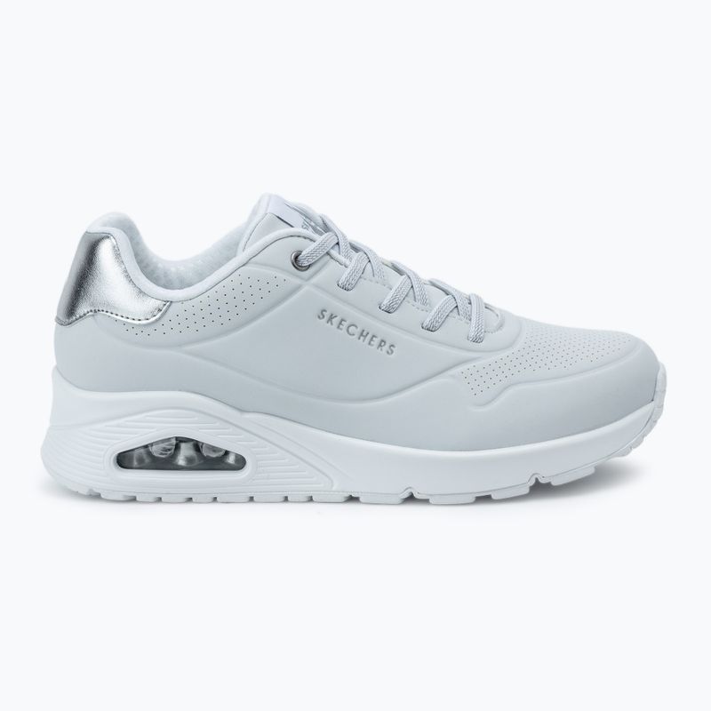 Дамски ботуши SKECHERS Uno Shimmer Away white/silver 2