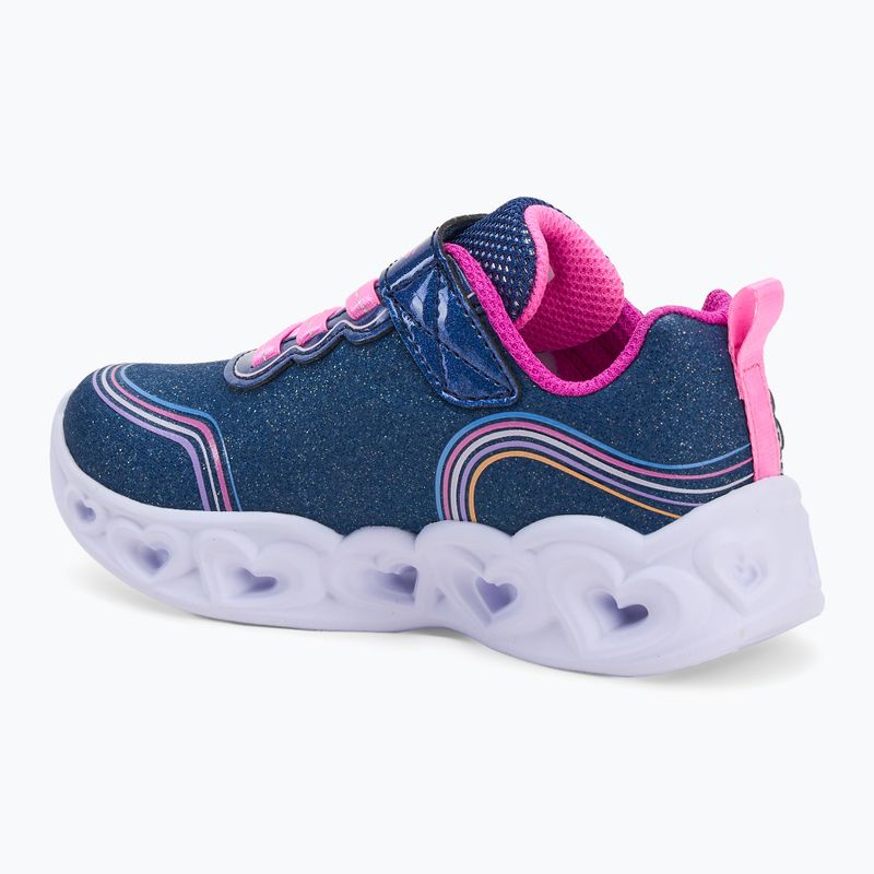 Детски обувки SKECHERS Heart Lights Retro Hearts navy leather/multi trim 3