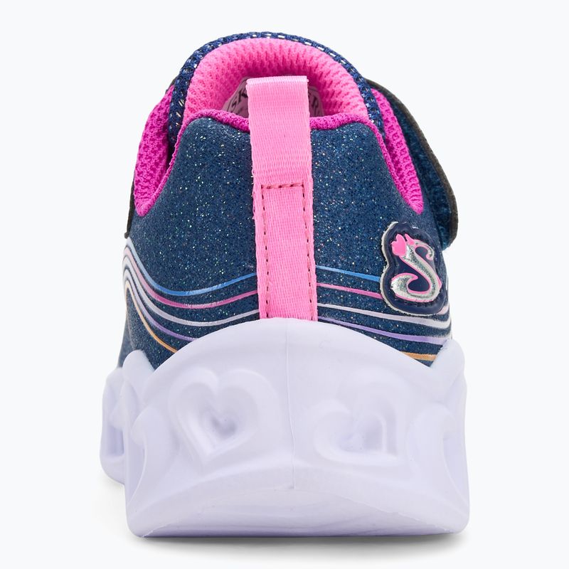 Детски обувки SKECHERS Heart Lights Retro Hearts navy leather/multi trim 6