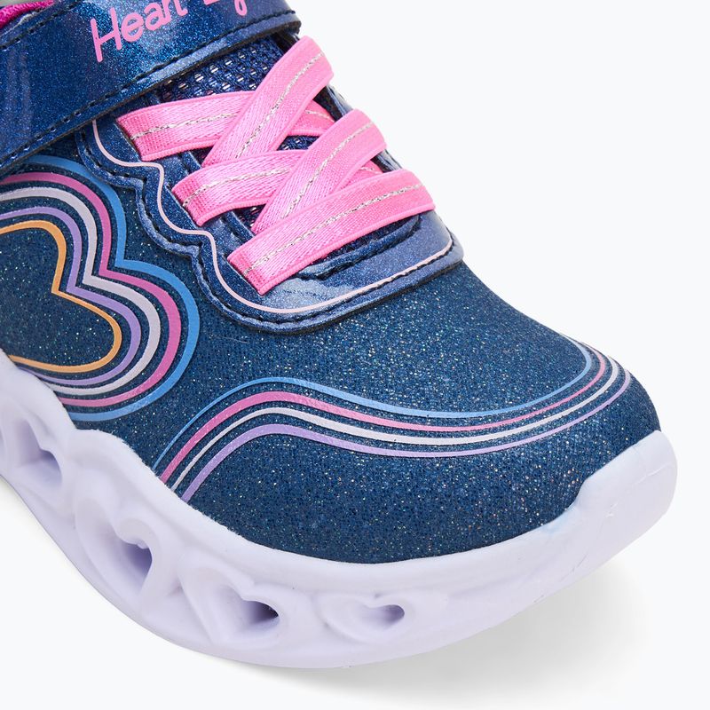 Детски обувки SKECHERS Heart Lights Retro Hearts navy leather/multi trim 7