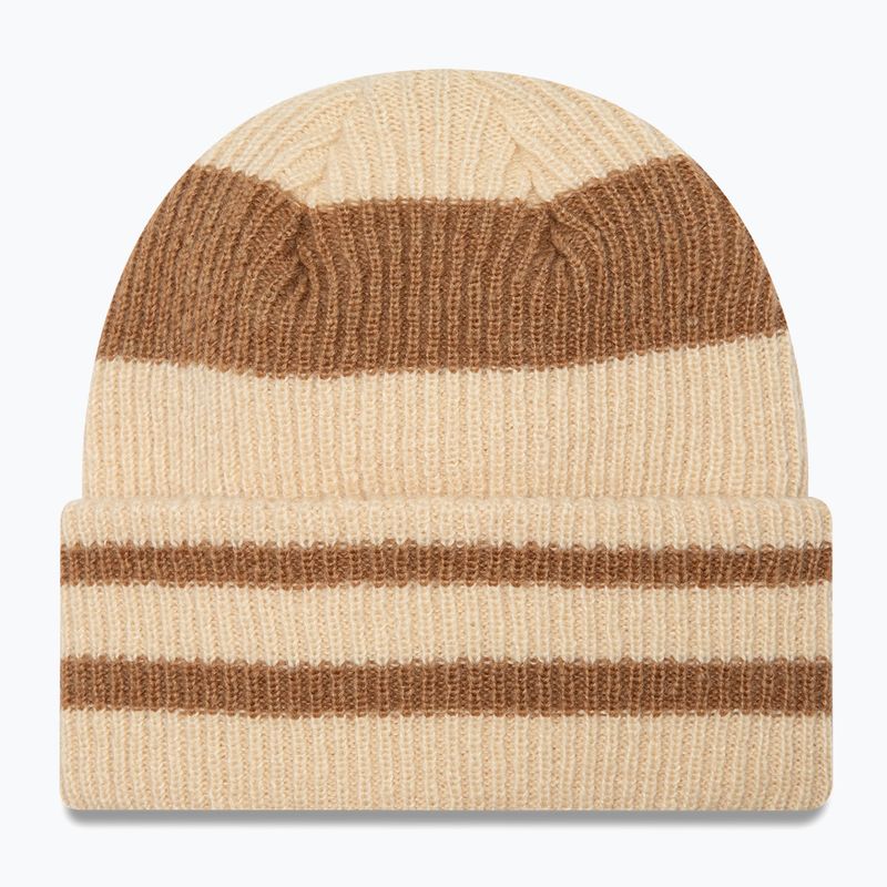 Дамска зимна шапка New Era Stripe Cuff Knit Beanie beige 2