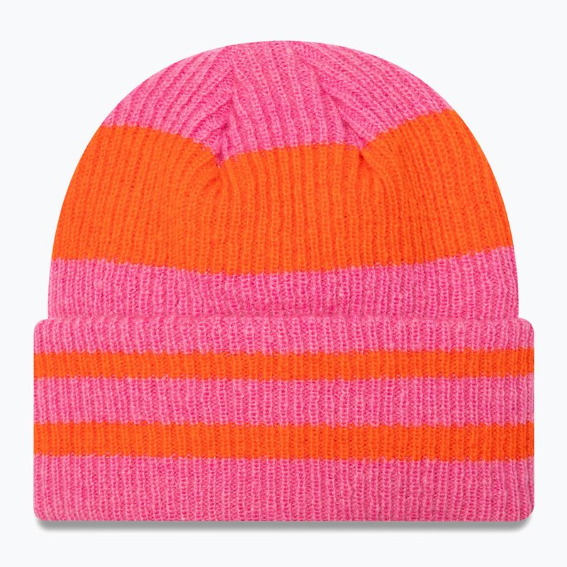 Дамска зимна шапка New Era Stripe Cuff Knit Beanie pastel pink 2