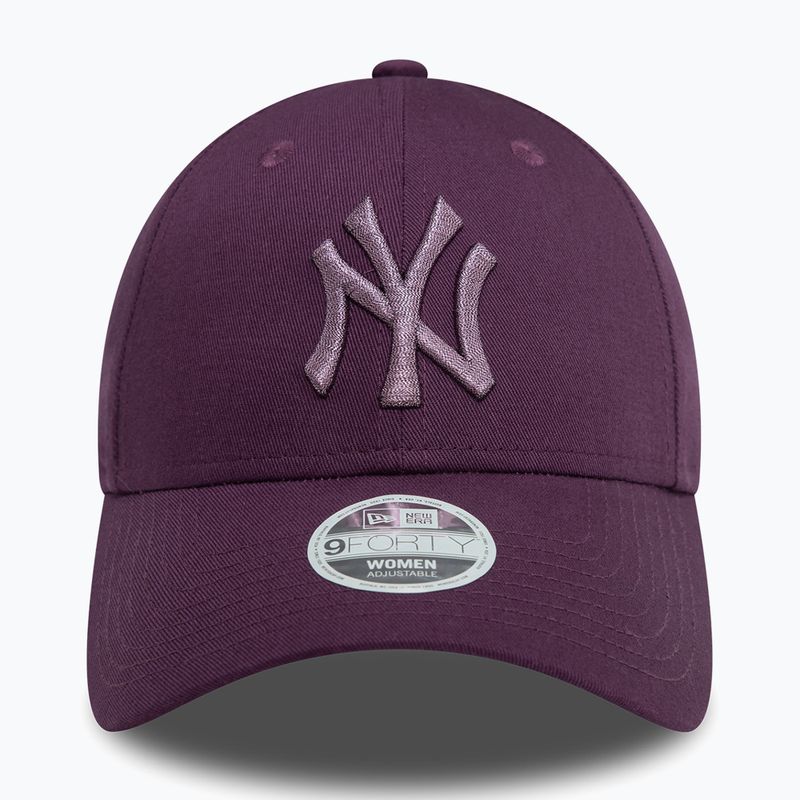 Дамска бейзболна шапка New Era Metallic 9FORTY New York Yankees dark purple 3