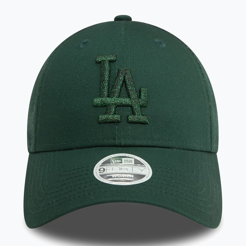 Дамска бейзболна шапка New Era Metallic 9FORTY Los Angeles Dodgers dark green 3