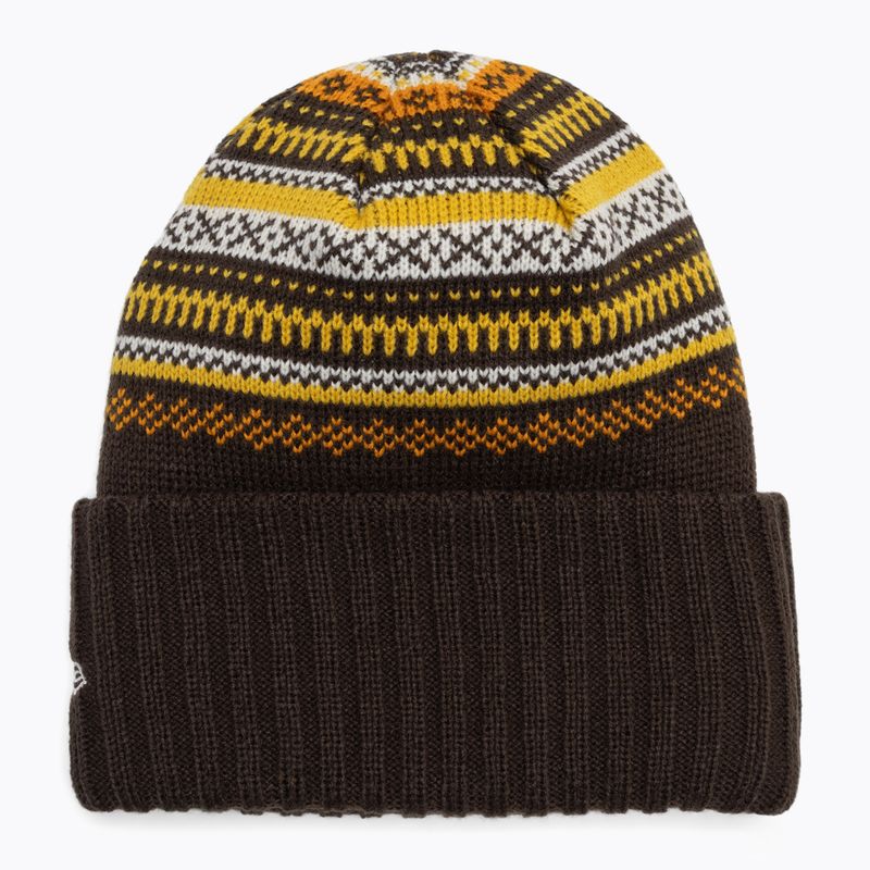 Дамска зимна шапка New Era Rail Isle Cuff Knit Beanie dark brown 2