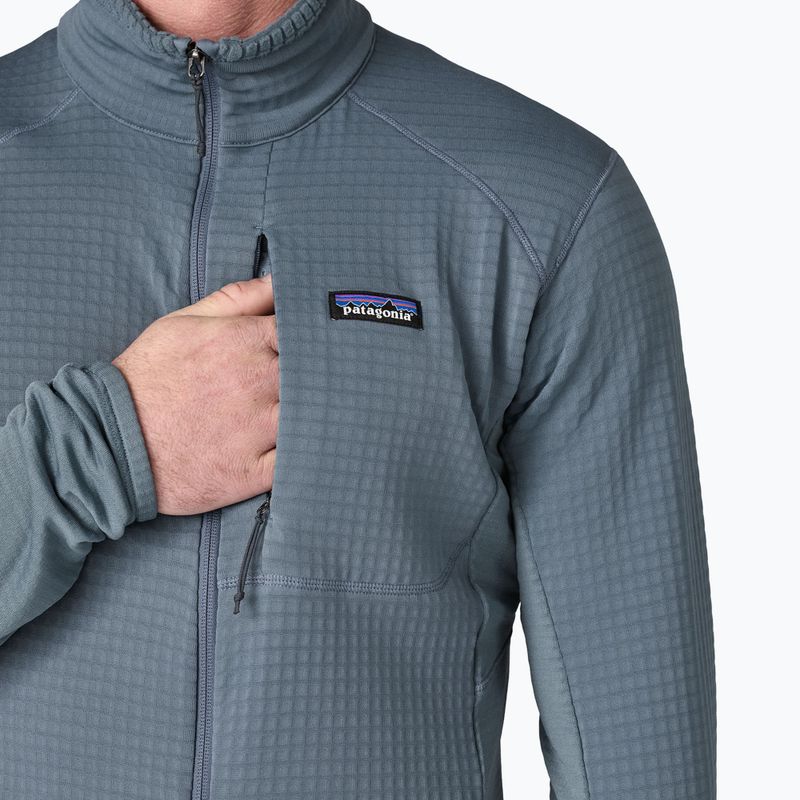 Мъжки суитшърт Patagonia R1 Hybrid utility blue fleece 7