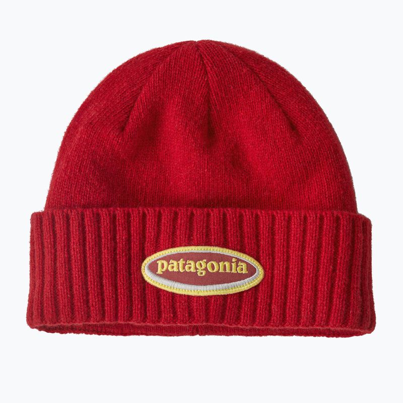 Зимна шапка Patagonia Brodeo Beanie oval logo: amanita red