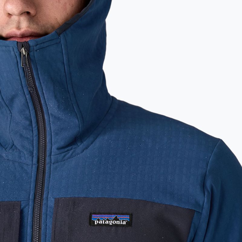 Мъжко софтшел яке Patagonia R2 TechFace Hoody clement blue 6