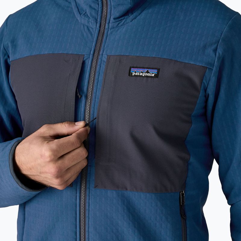 Мъжко софтшел яке Patagonia R2 TechFace Hoody clement blue 7