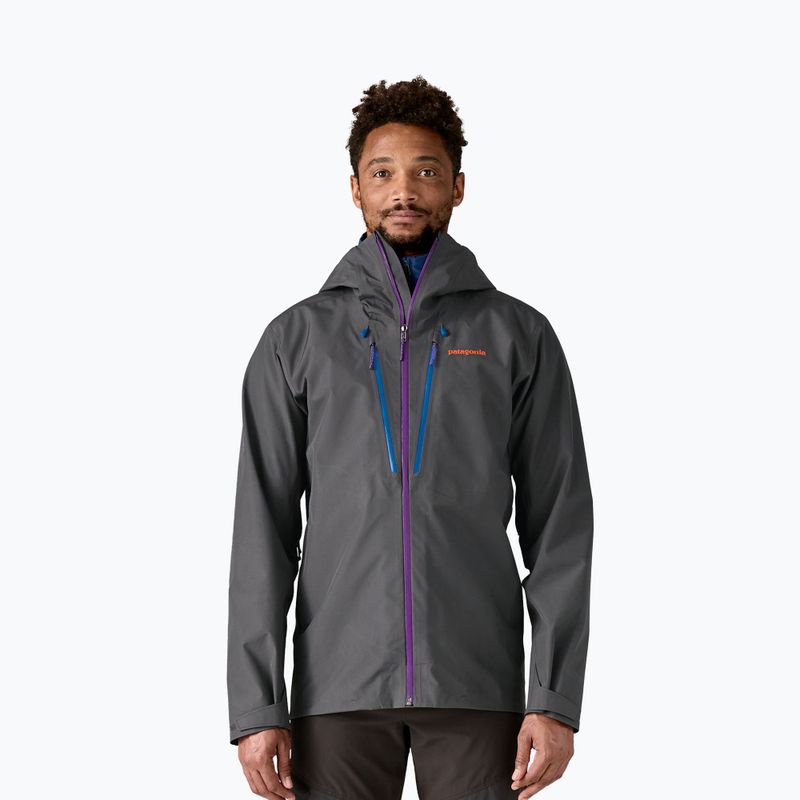 Мъжко яке за дъжд Patagonia Triolet forge grey w / p6 blue