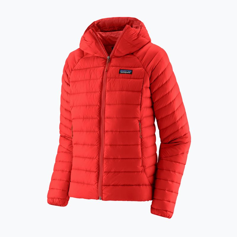 Дамско пухено яке Patagonia Down Sweater Hoody sizzle red