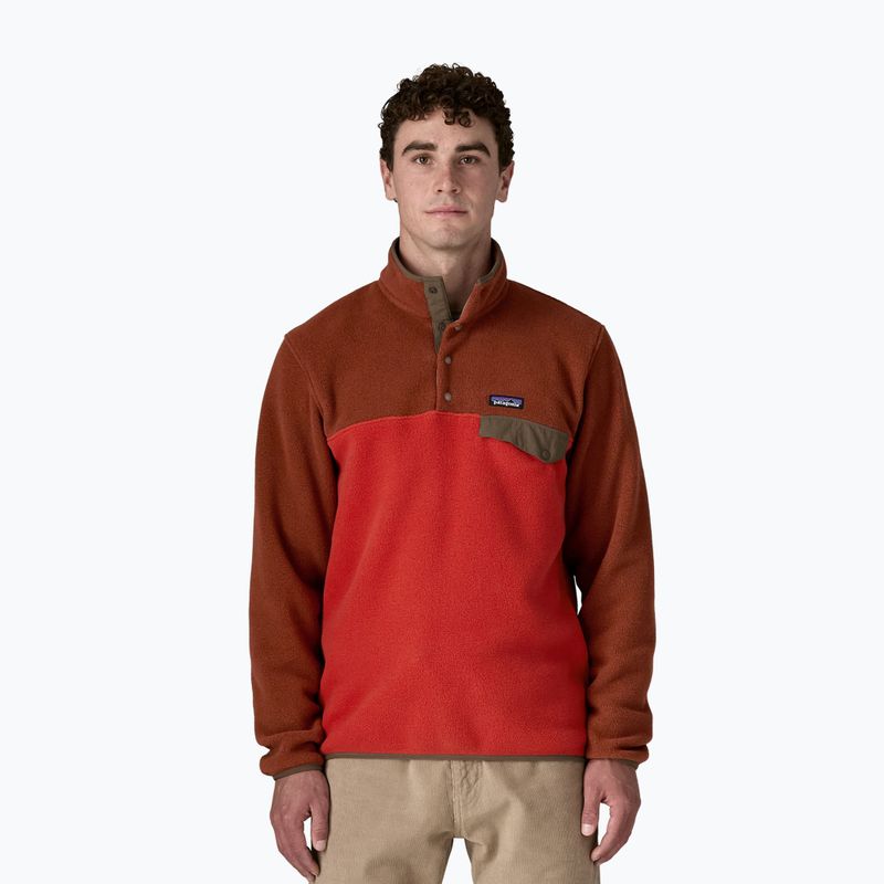 Мъжки суитшърт за трекинг Patagonia LW Synch Snap-T P / O amanita red
