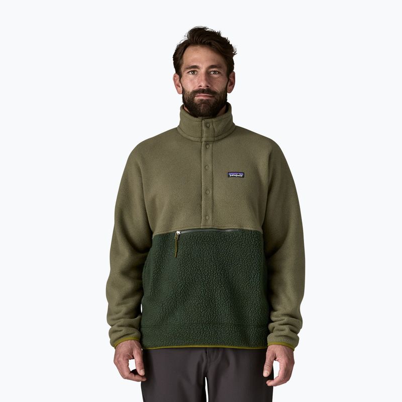 Мъжки суитшърт за трекинг Patagonia Retro Pile 1 / 2 Snap P / O old growth green