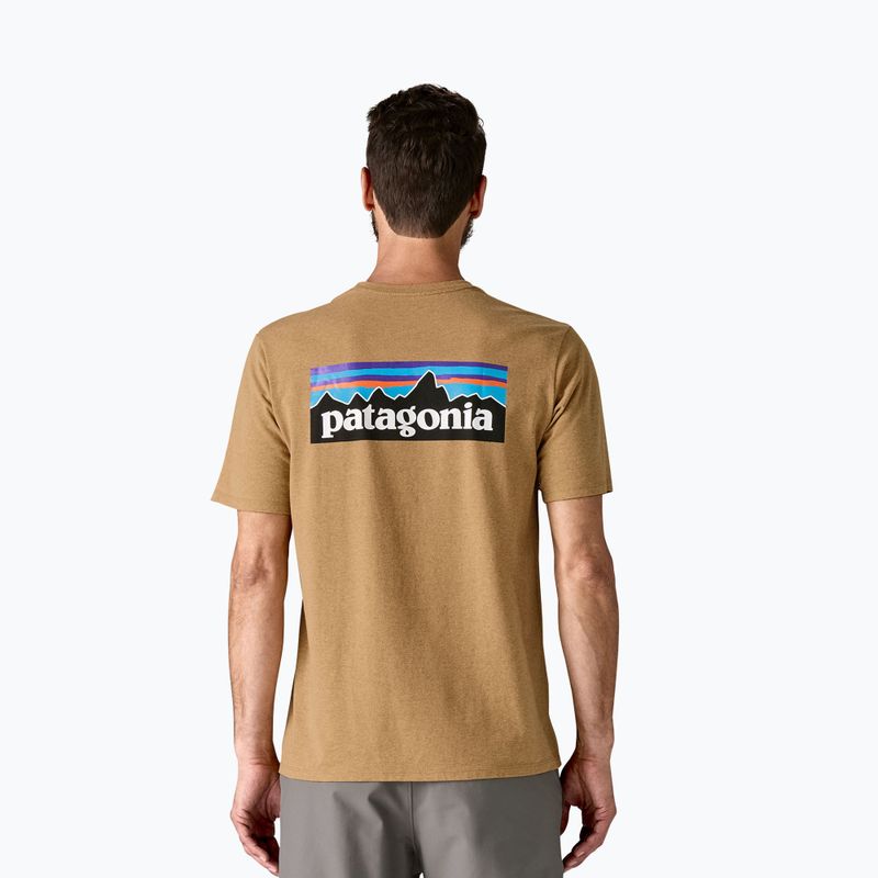 Мъжка тениска Patagonia P-6 Logo Responsibili-Tee talon gold 2