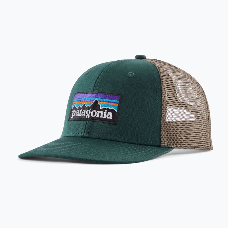 Шапка с козирка Patagonia P-6 Logo Trucker cascade green