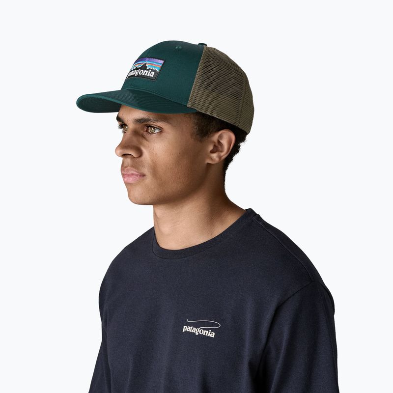 Шапка с козирка Patagonia P-6 Logo Trucker cascade green 2