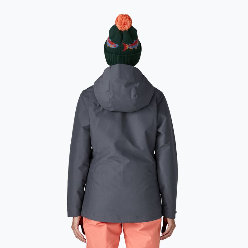 Дамско яке за дъжд Patagonia Insulated Powder Town smolder blue w / orange peel 3