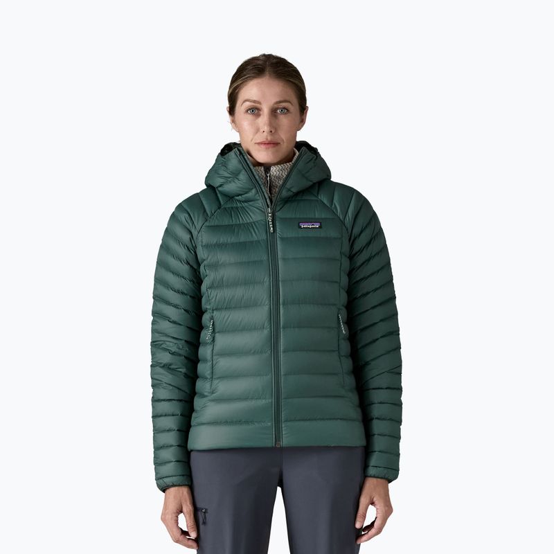 Дамско пухено яке Patagonia Down Sweater Hoody cascade green