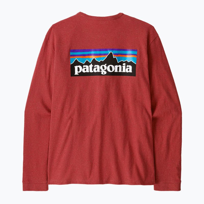 Дамска блуза с дълъг ръкав Patagonia P-6 Logo Responsibili-Tee potters red 2