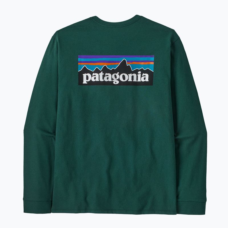 Мъжка блуза с дълъг ръкав Patagonia P-6 Logo Responsibili cascade green 2
