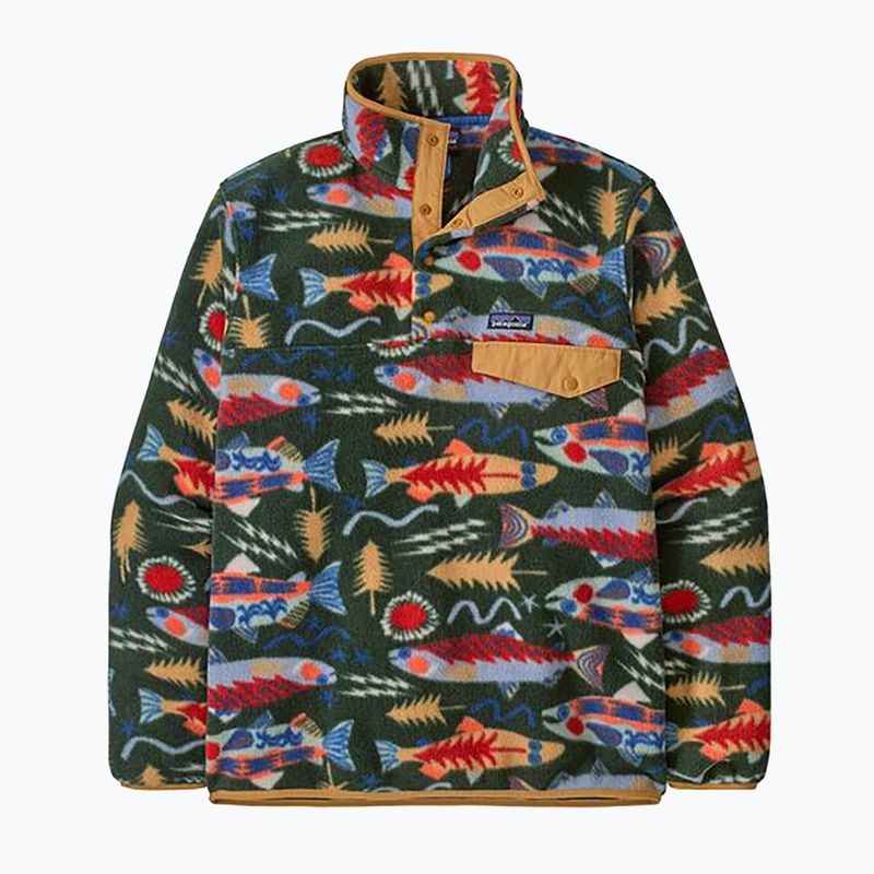 Мъжки суитшърт за трекинг Patagonia LW Synch Snap-T P / O old growth green 3