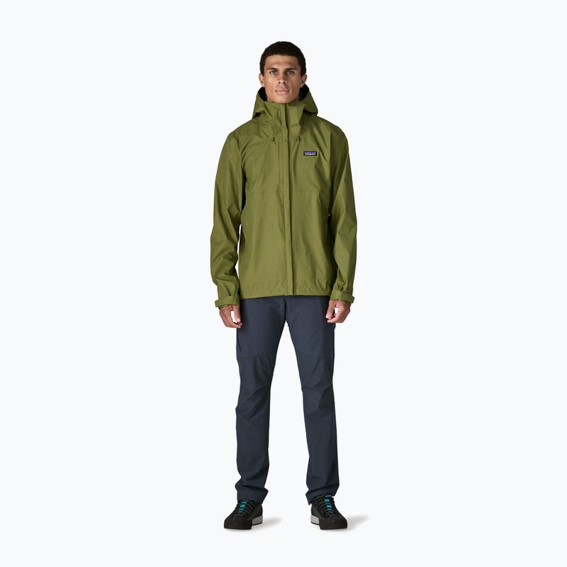 Мъжко водоустойчиво яке Patagonia Torrentshell 3L Rain caper green 2