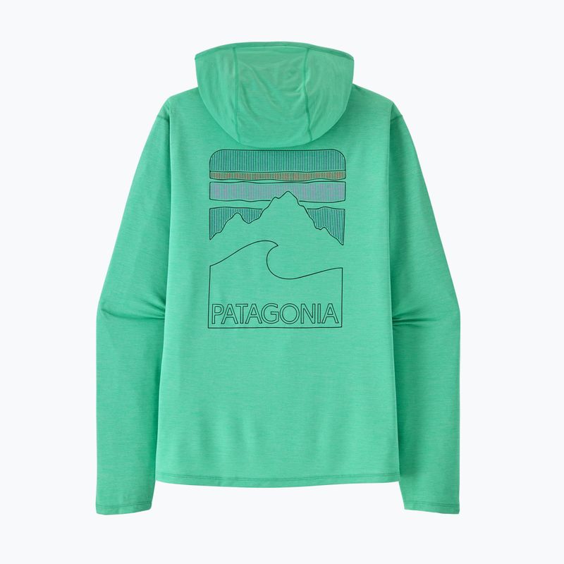 Дамски суитшърт Patagonia Capilene Cool Sun Hoody aqua stone/early teal x-dye 3