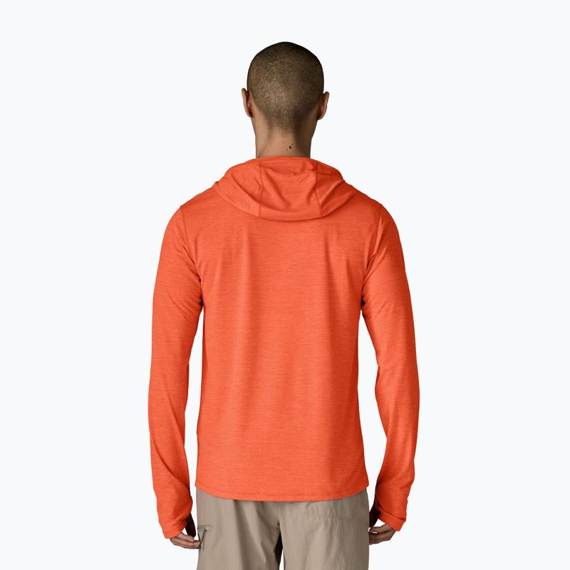 Мъжки суитшърт Patagonia Capilene Cool Sun Hoody coal orange/light coal orange x-dye 3
