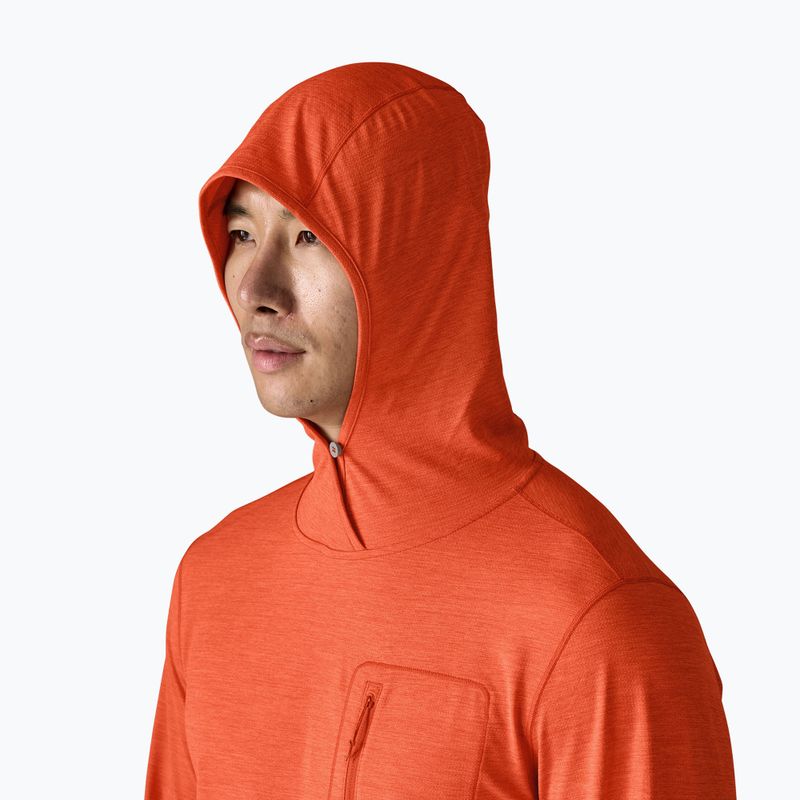 Мъжки суитшърт Patagonia Capilene Cool Sun Hoody coal orange/light coal orange x-dye 5