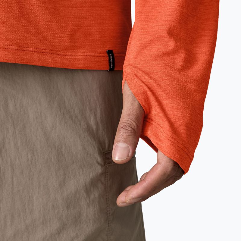 Мъжки суитшърт Patagonia Capilene Cool Sun Hoody coal orange/light coal orange x-dye 8