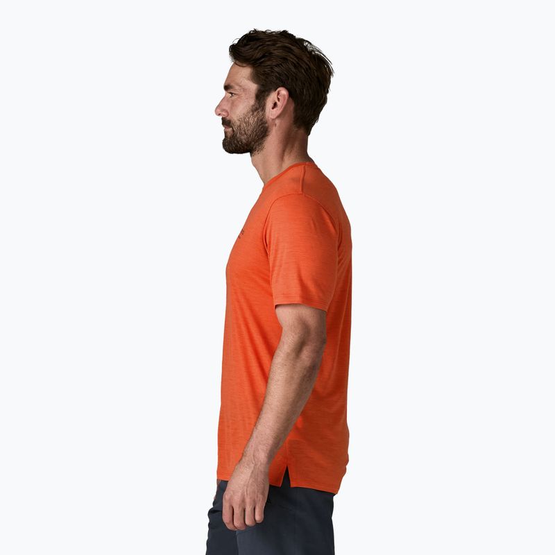 Мъжка тениска Patagonia Cap Cool Merino Blend Graphic Shirt heritage header/coal orange 2