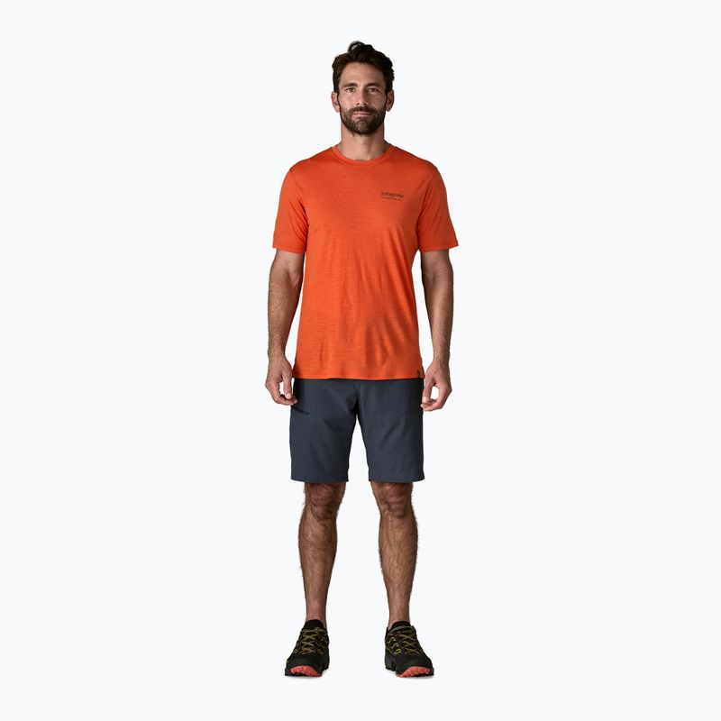 Мъжка тениска Patagonia Cap Cool Merino Blend Graphic Shirt heritage header/coal orange 4