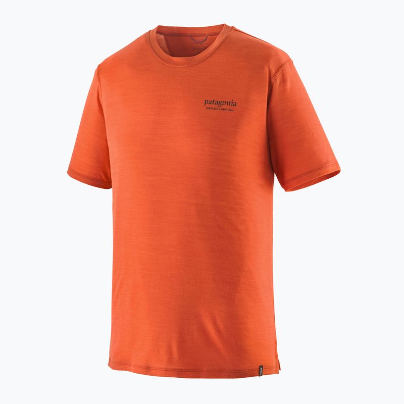 Мъжка тениска Patagonia Cap Cool Merino Blend Graphic Shirt heritage header/coal orange 5