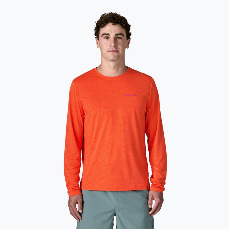 Мъжка блуза с дълъг ръкав Patagonia Capilene Cool Daily - Boardshort Logo orange peel/light orange peel x-dye