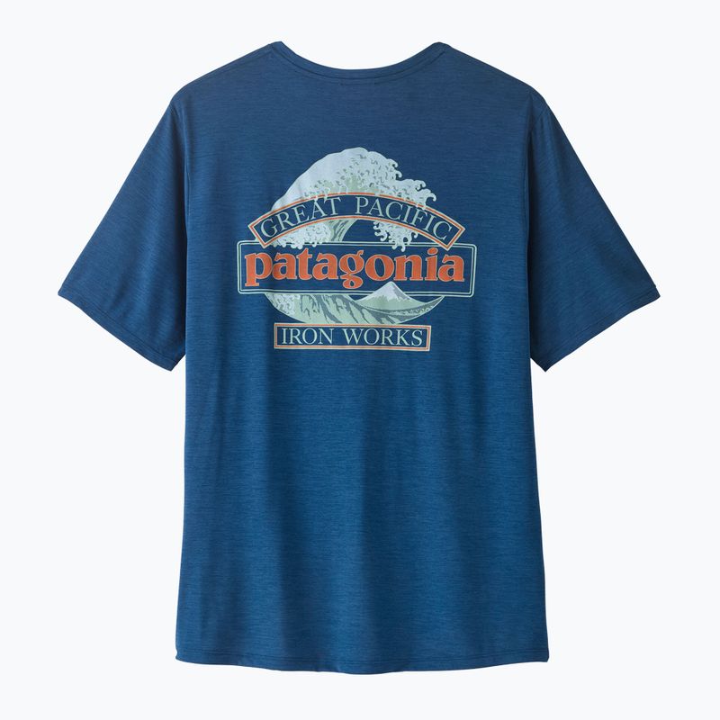 Мъжка тениска Patagonia Capilene Cool Daily - Great Waves clement blue/light clement blue x-dye 4