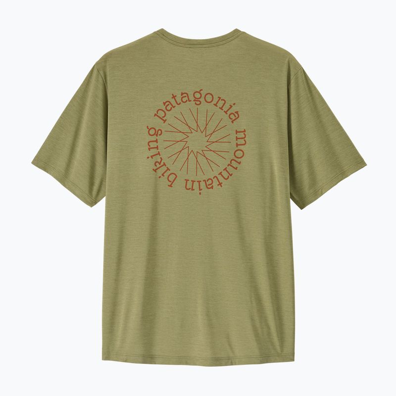 Мъжка тениска за трекинг Patagonia Cap Cool Daily Shirt - Spoke Stencil gumtree green - light gumtree green x-dye 2