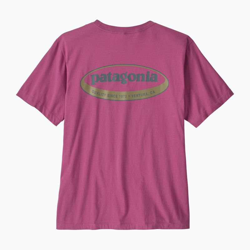 Мъжка тениска Patagonia '95 Oval Logo faded magenta 2