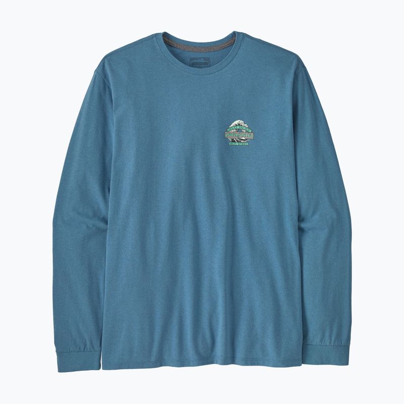 Мъжка блуза с дълъг ръкав за трекинг Patagonia Great Waves Responsibili Tee shore blue 5