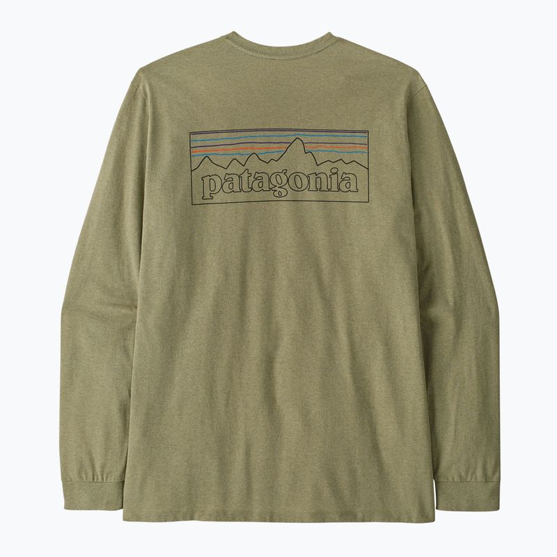 Мъжка блуза с дълъг ръкав Patagonia P-6 Logo Responsibili p-6 outline/gumtree green 2