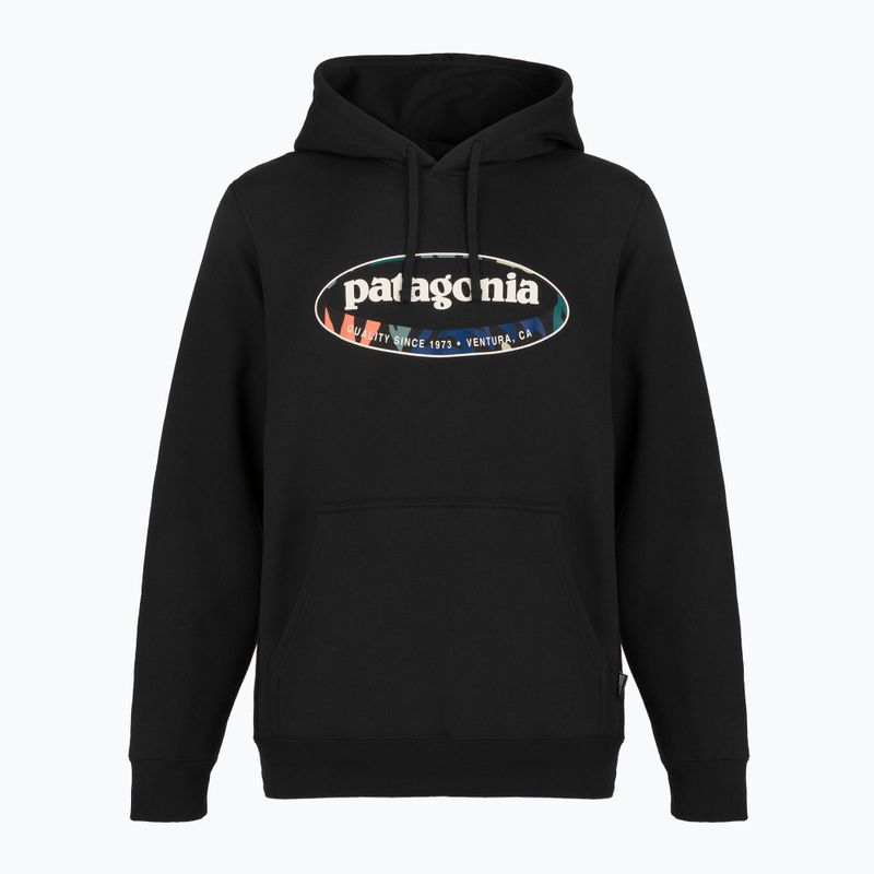 Мъжки суитшърт Patagonia '95 Oval Logo Uprisal Hoody Black: Kaleido