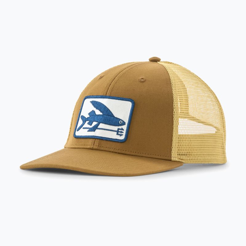 Дамска шапка с козирка Patagonia Flying Fish LoPro Trucker flying fish fork/bobcat brown 3