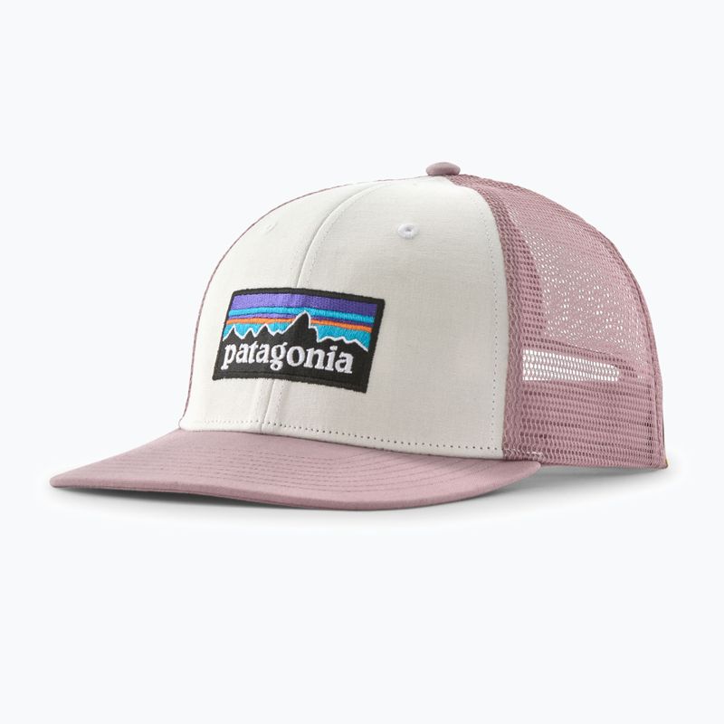 Шапка с козирка Patagonia P-6 Logo Trucker white w/quiet violet
