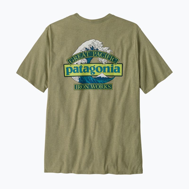 Мъжка тениска за трекинг Patagonia Great Waves Responsibili Tee gumtree green 2