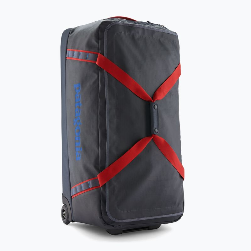 Пътна чанта Patagonia Black Hole Wheeled Duffel 100 l smolder blue/amanita red