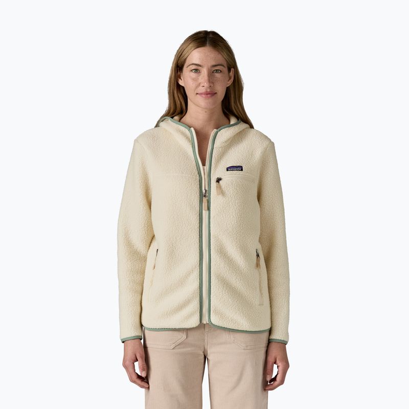 Дамски суитшърт Patagonia Retro Pile Hoody natural w/ellwood green