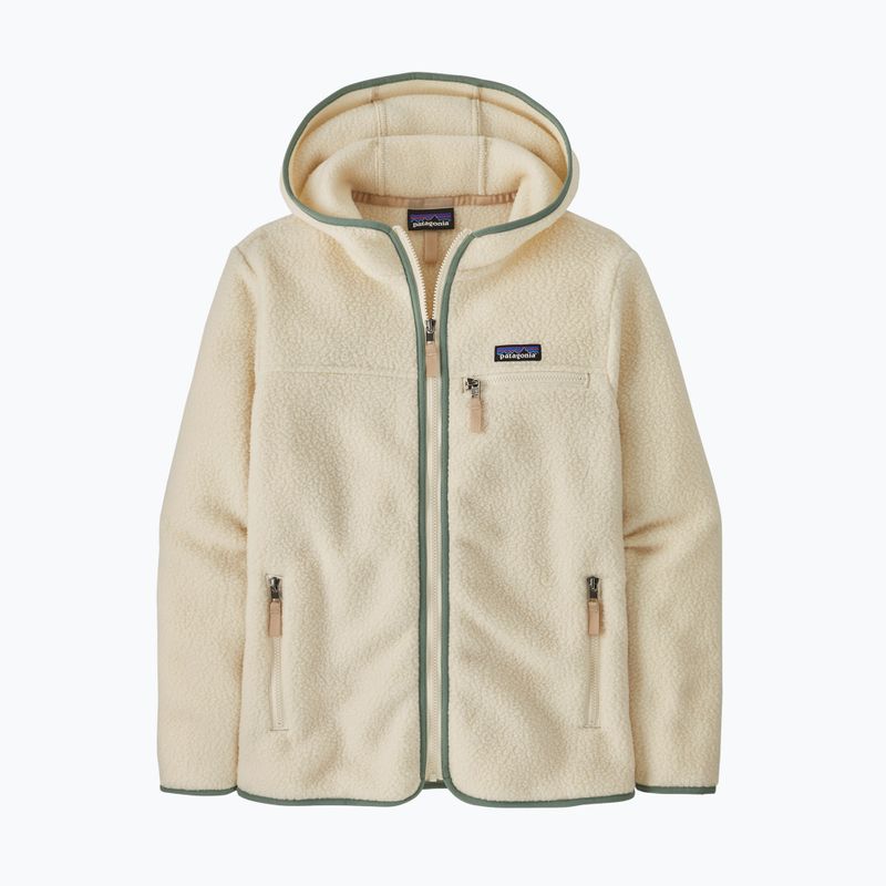 Дамски суитшърт Patagonia Retro Pile Hoody natural w/ellwood green 4