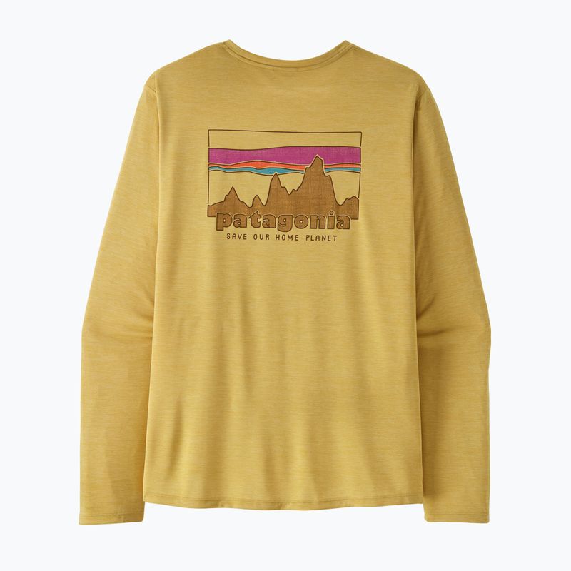 Мъжка блуза с дълъг ръкав Patagonia Capilene Cool Daily - '73 Skyline limestone yellow/light limestone yellow c-dye 2