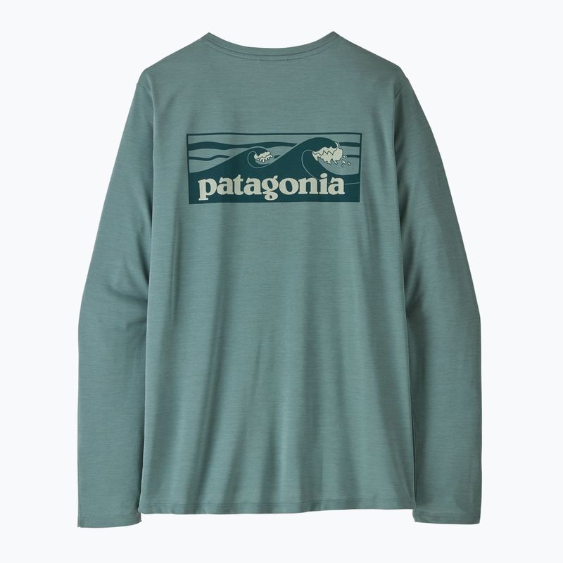Дамска блуза с дълъг ръкав Patagonia Capilene Cool Daily Shirt - Boardshort Logo blue sage/light blue sage x-dye 5